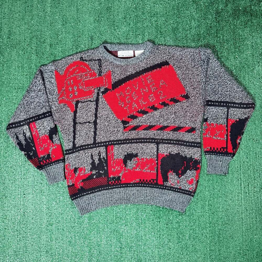 Vintage Club International Movie Scene Take 2 Graphic Sweater Medium